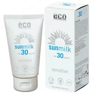 eco cosmetics -  Eco Cosmetics Mleczko na słońce z granatem i maliną SPF 30 - Sensitive, 75 ml 